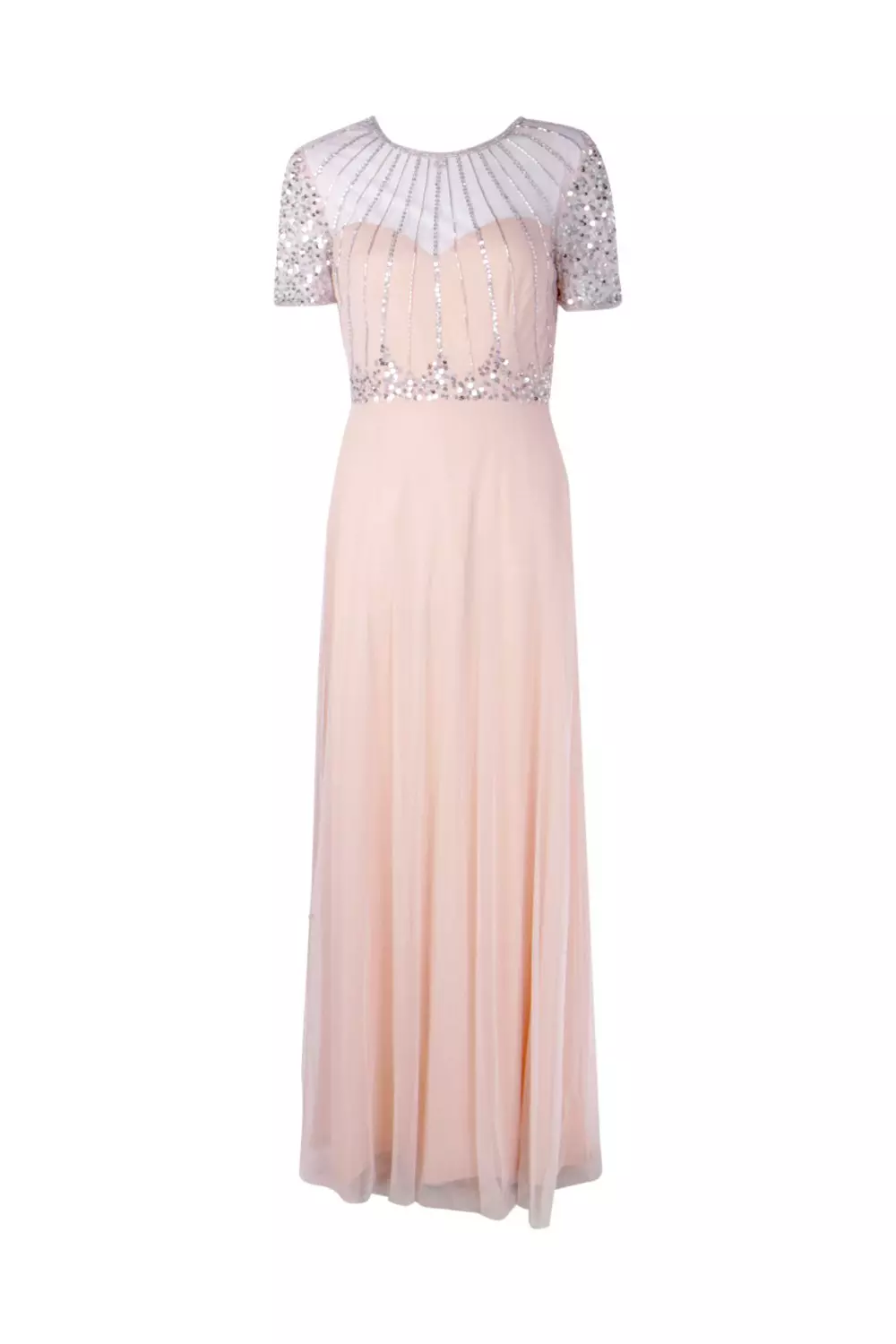 Blush beaded maxi dress sale