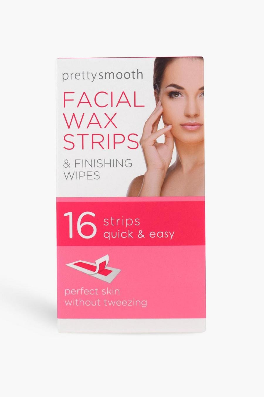 Clear 16 Facial Wax Strips With Wipes
