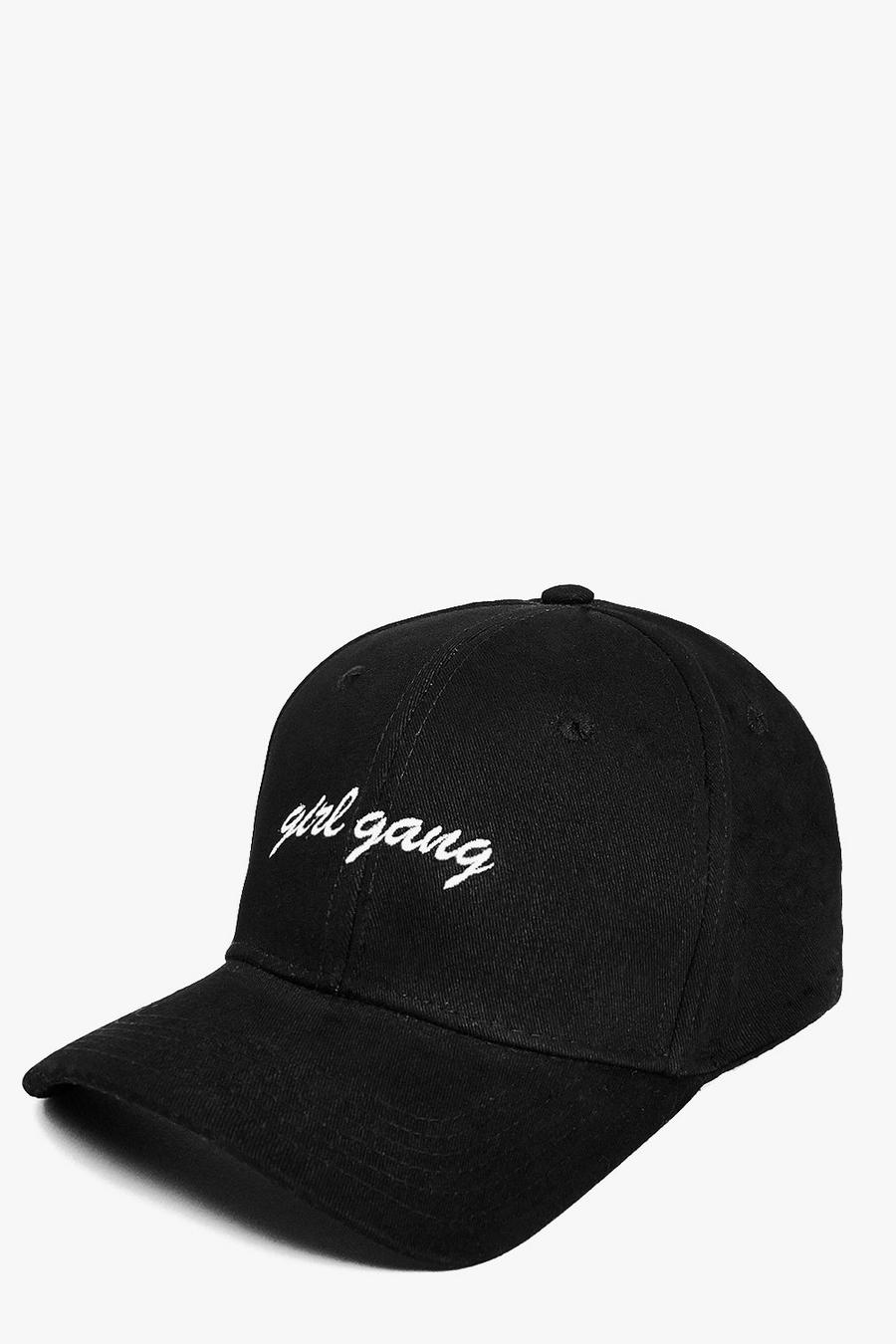 gorra de béisbol con eslogan "girl gang" imogen, Negro image number 1