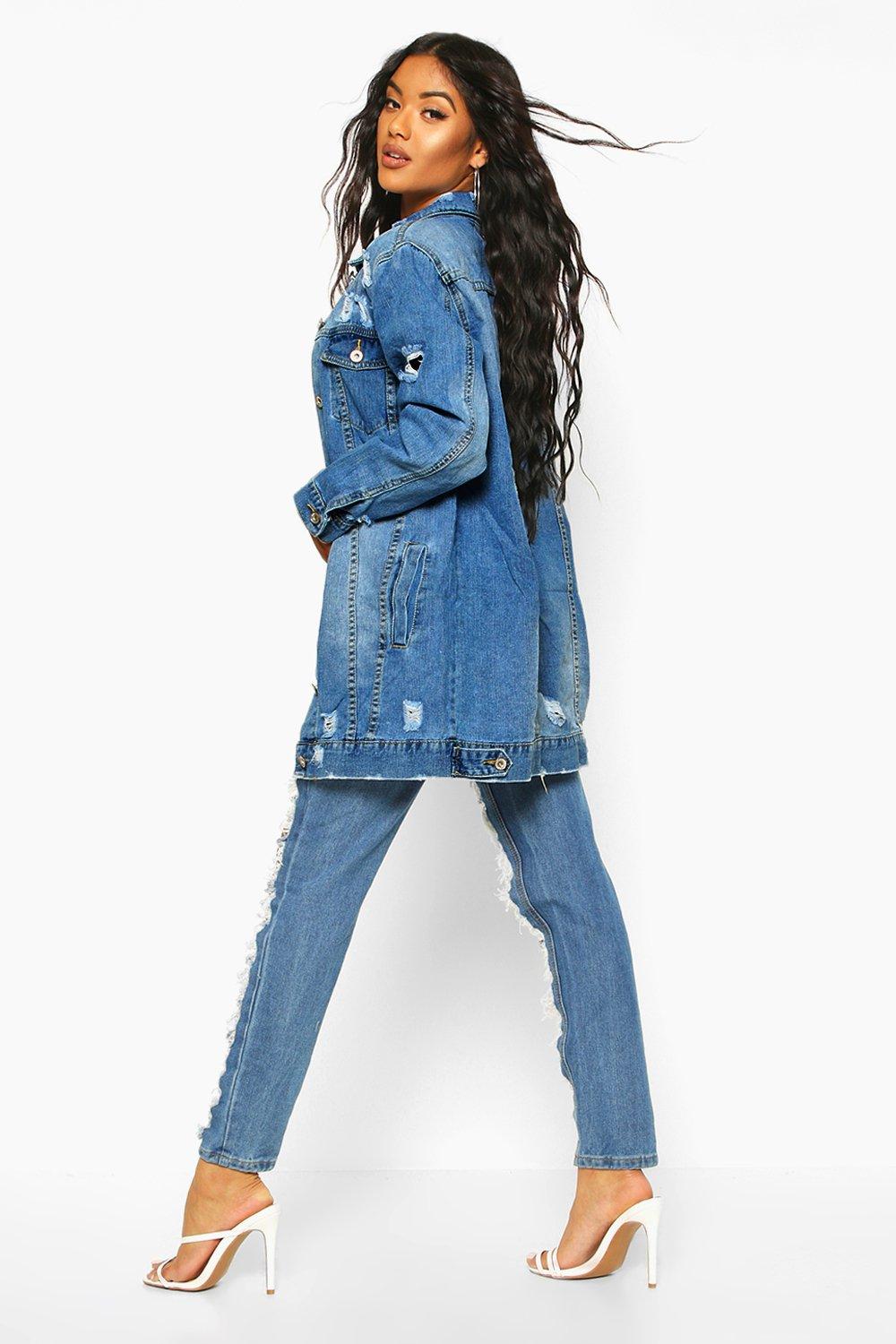 boohoo plus size denim jacket