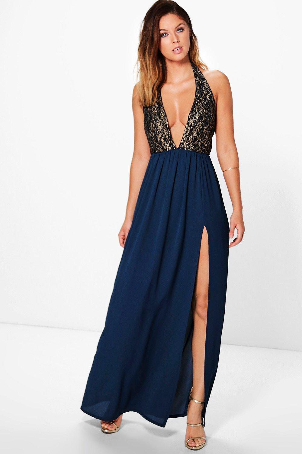 navy blue maxi dress canada