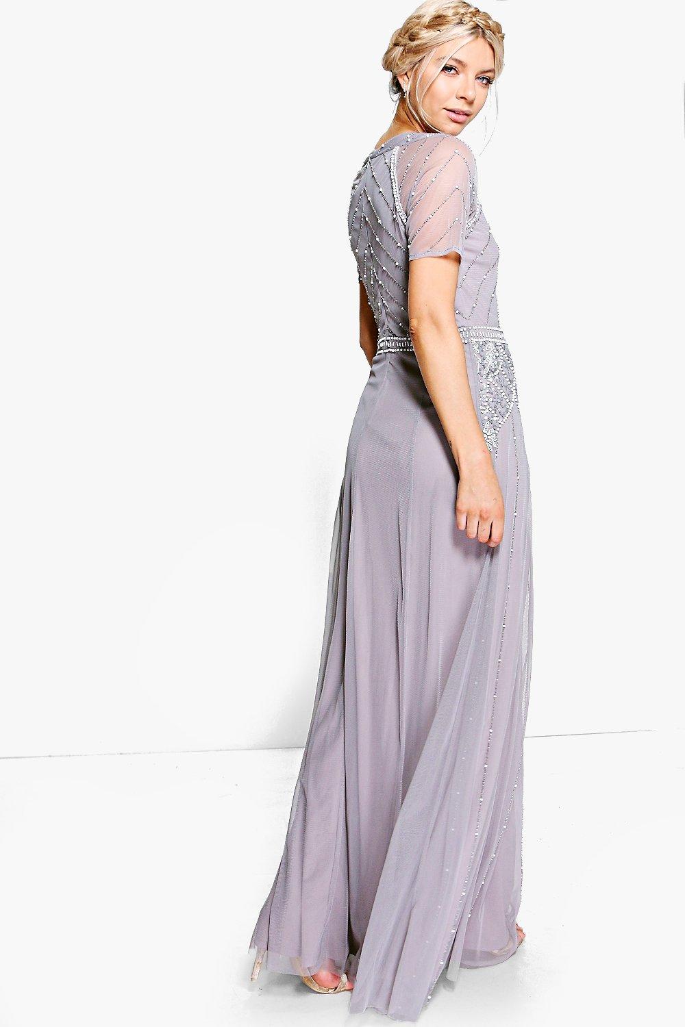 Boohoo beaded maxi store dress