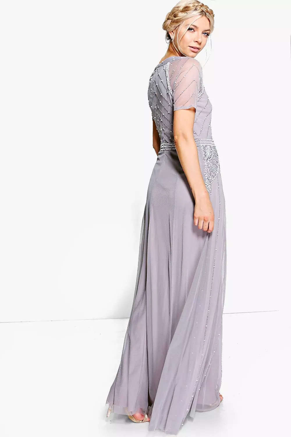 Boohoo beaded shop maxi dress