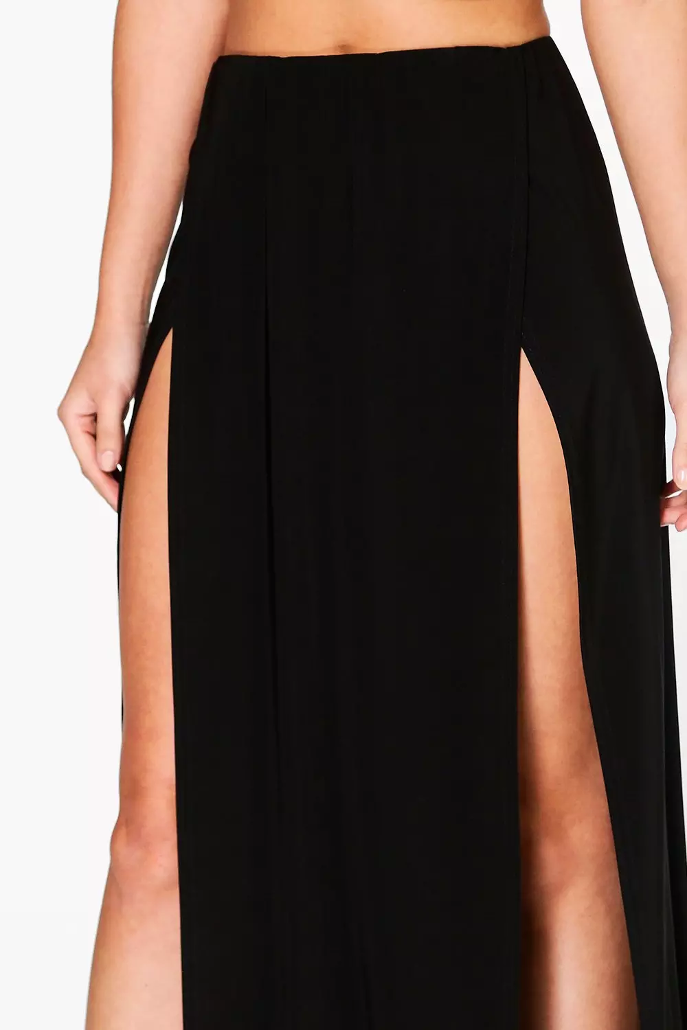 Mara Double Thigh High Split Maxi Skirt