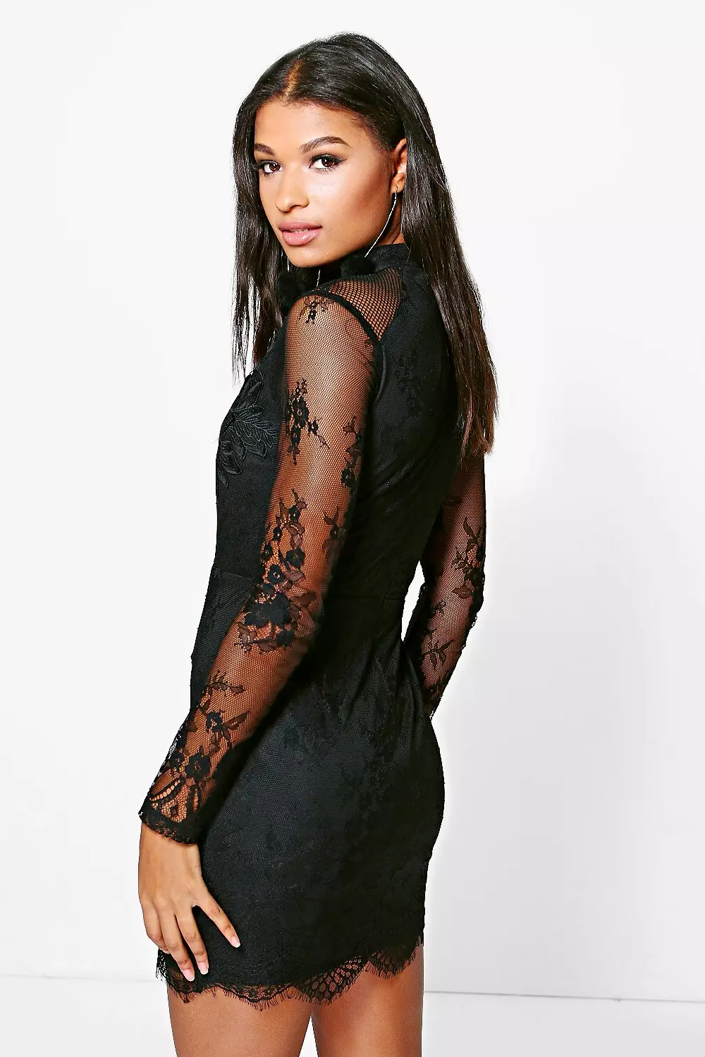 Boutique eyelash lace skater dress hotsell