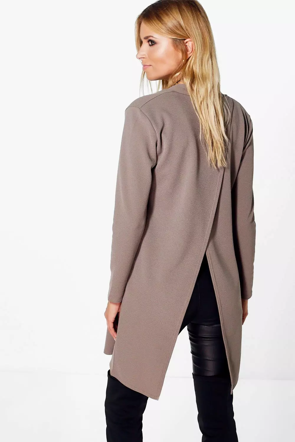 Mocha Imogen Midi Length Split Back Duster alternative image