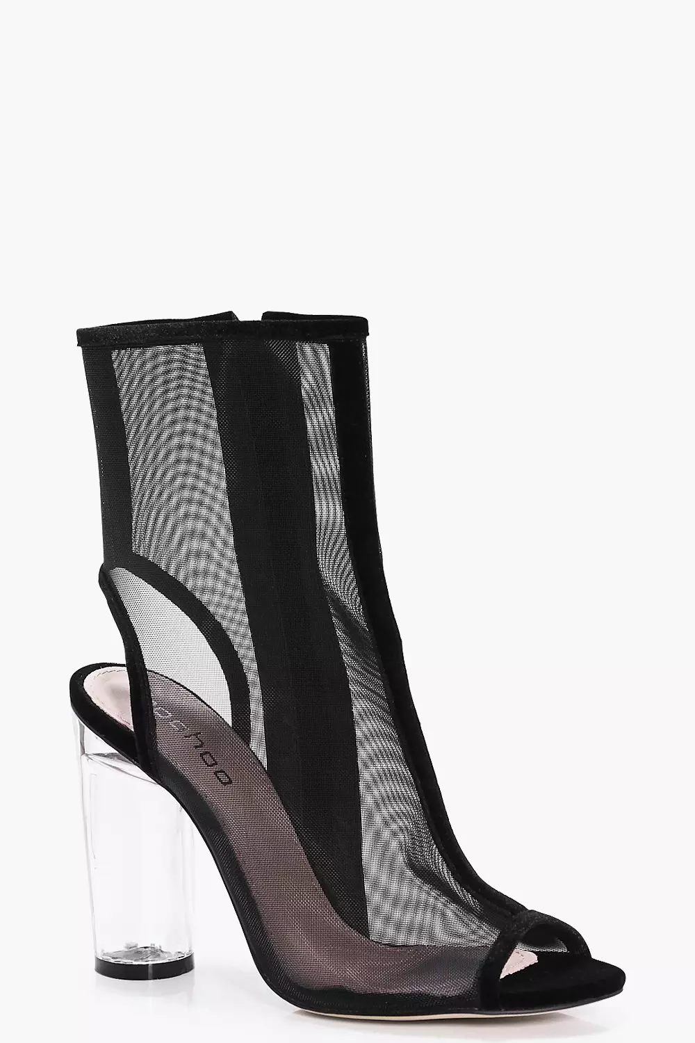 Black Julia Mesh Clear Heel Shoe Boot alternative image