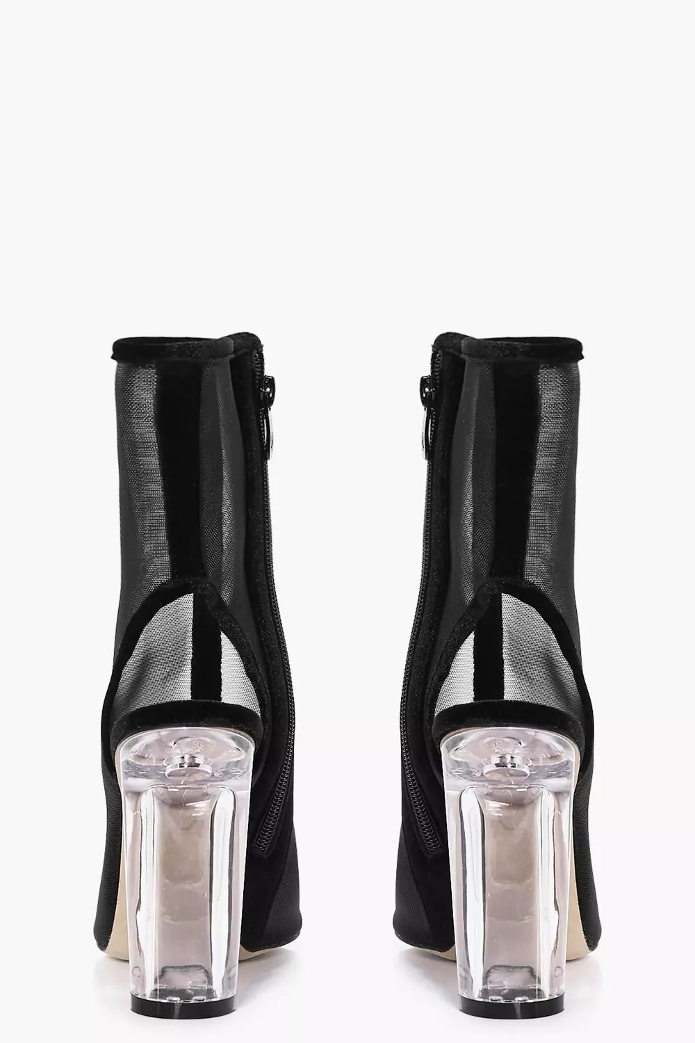 Black Julia Mesh Clear Heel Shoe Boot alternative image