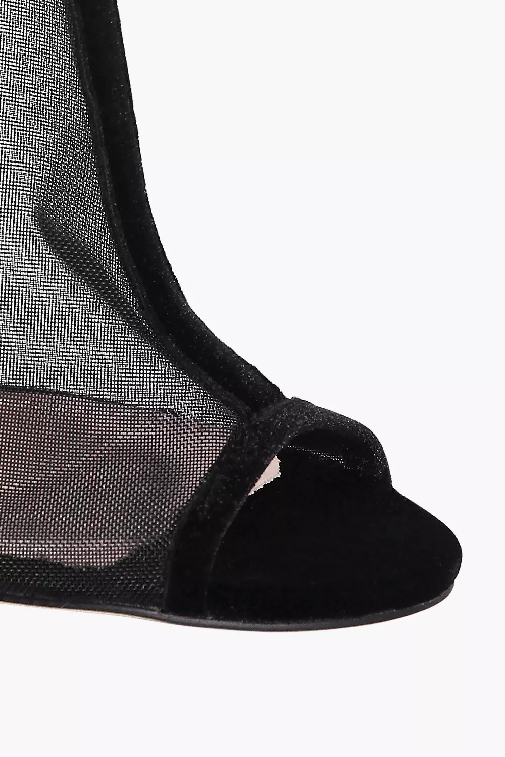 Black Julia Mesh Clear Heel Shoe Boot alternative image