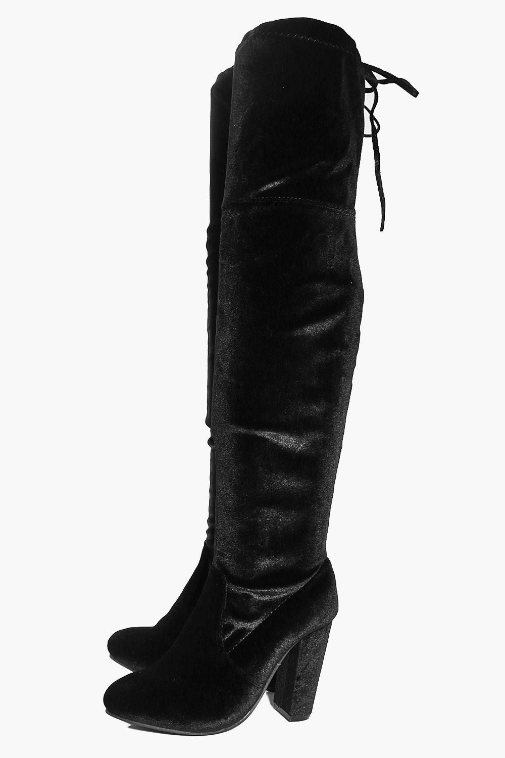 Botas altas de terciopelo hot sale