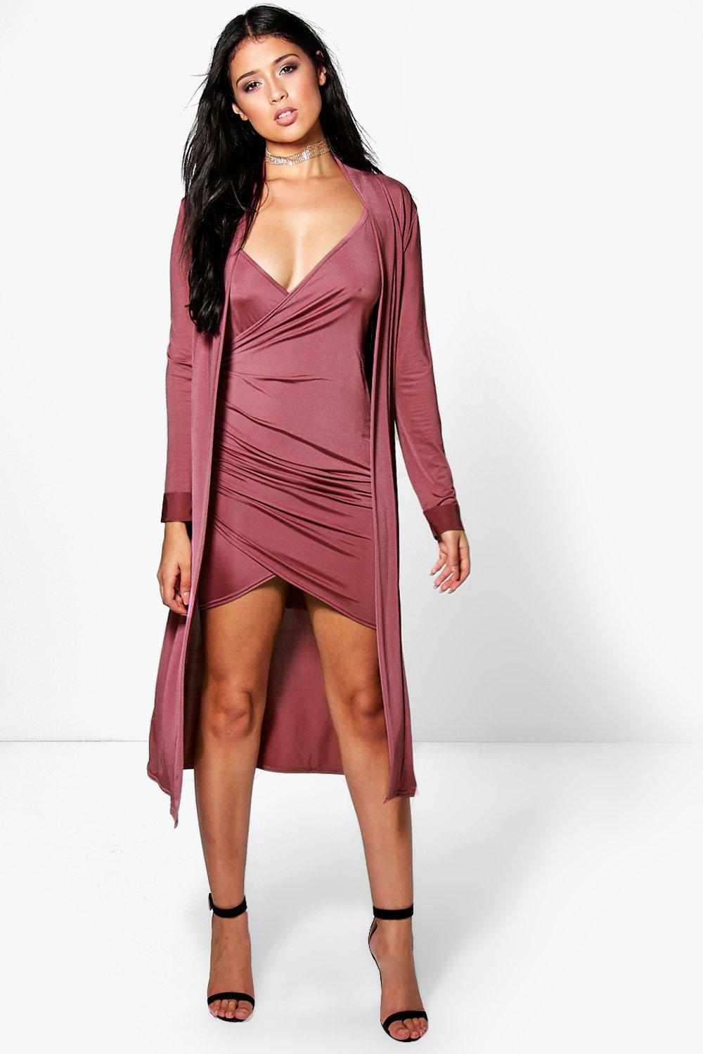 wrap drape dress