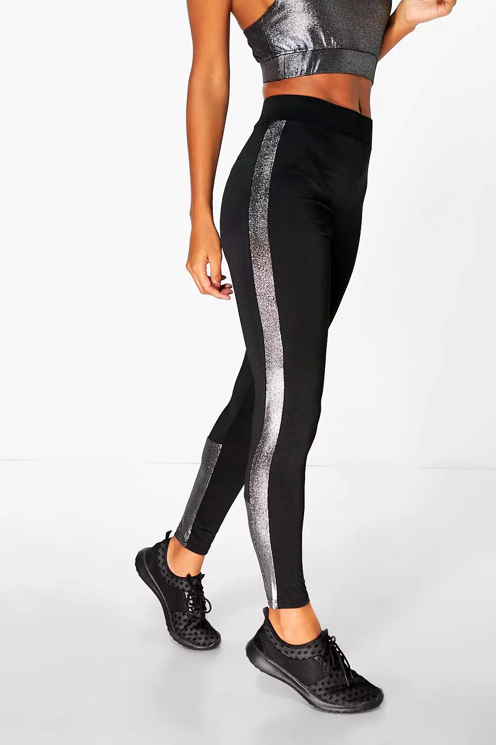 Metallic on sale running tights