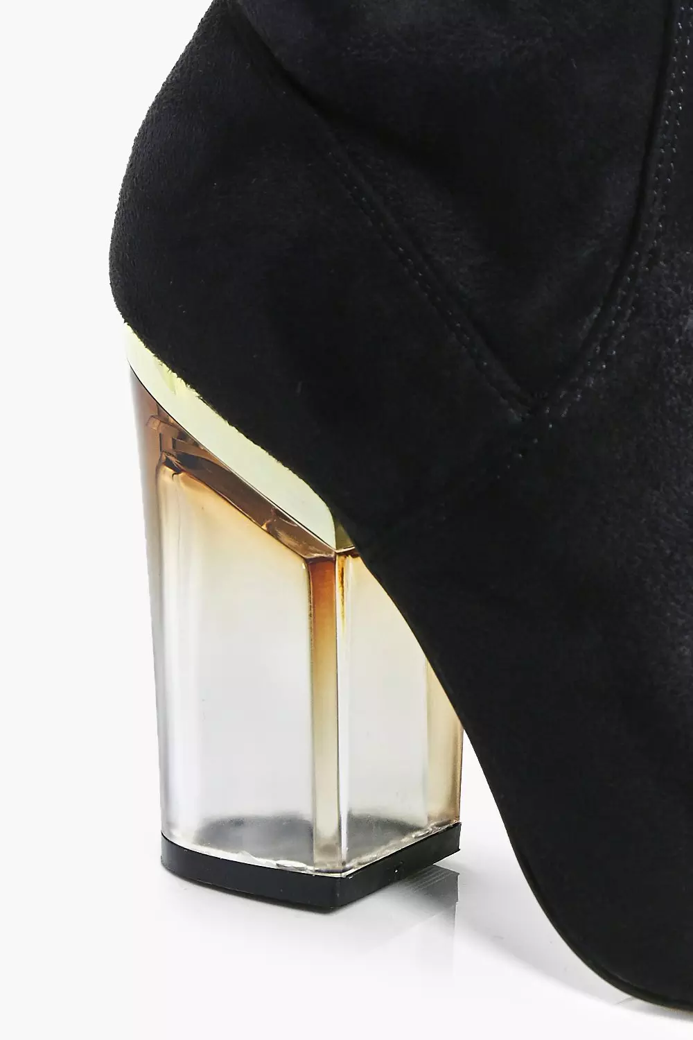 Black Megan Clear Over The Knee Boot alternative image