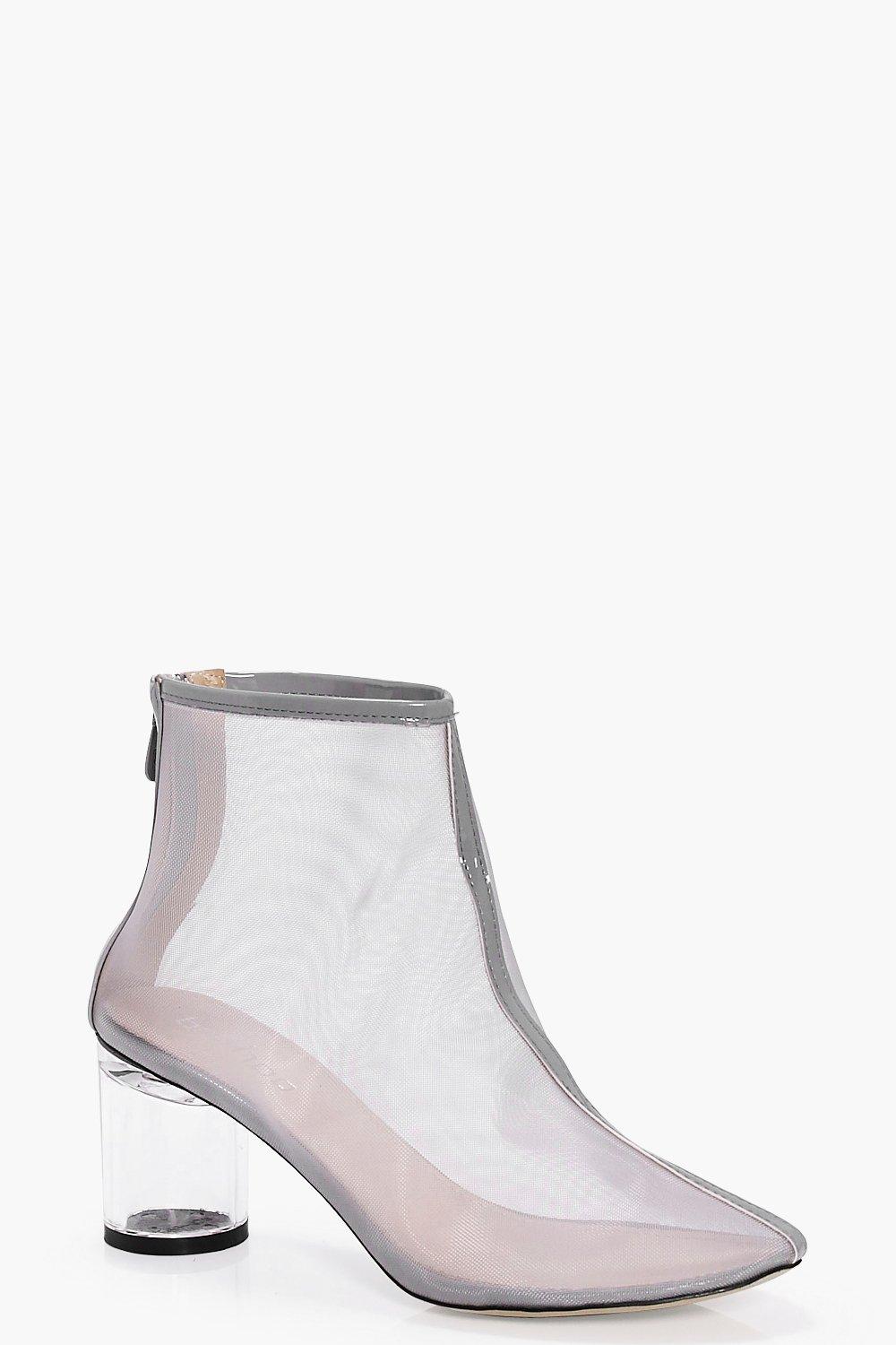 clear low heel pumps