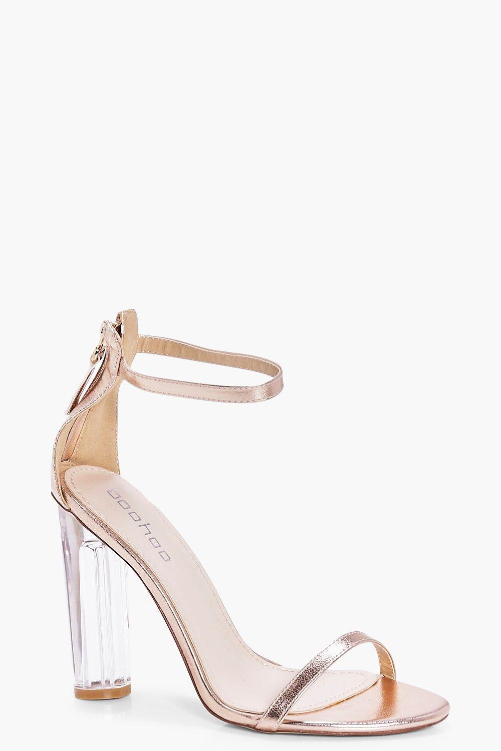 boohoo clear heels