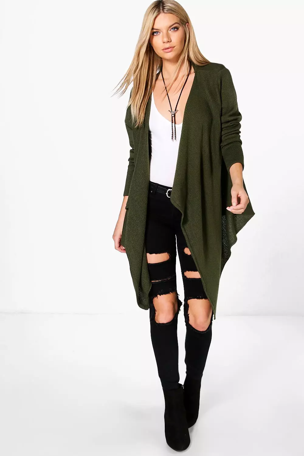 Boohoo shop waterfall cardigan