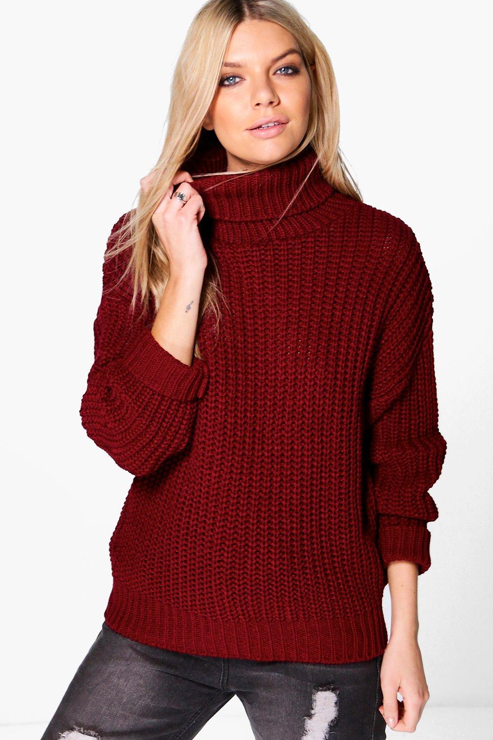 chunky roll neck jumper