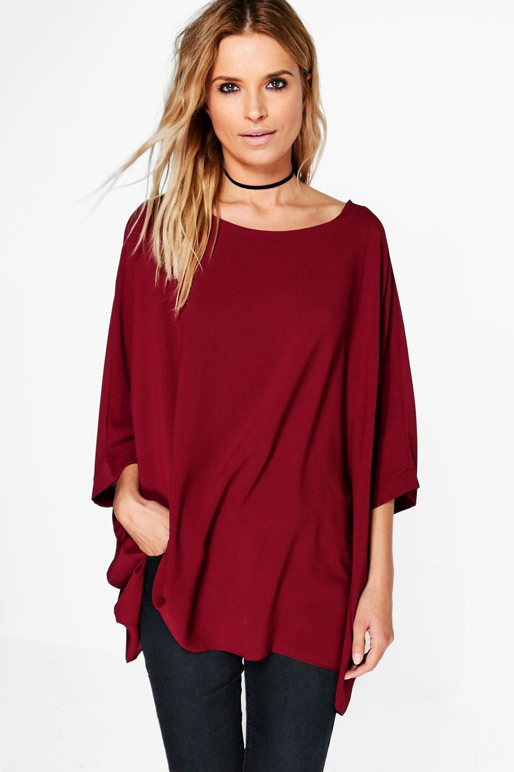 red batwing top