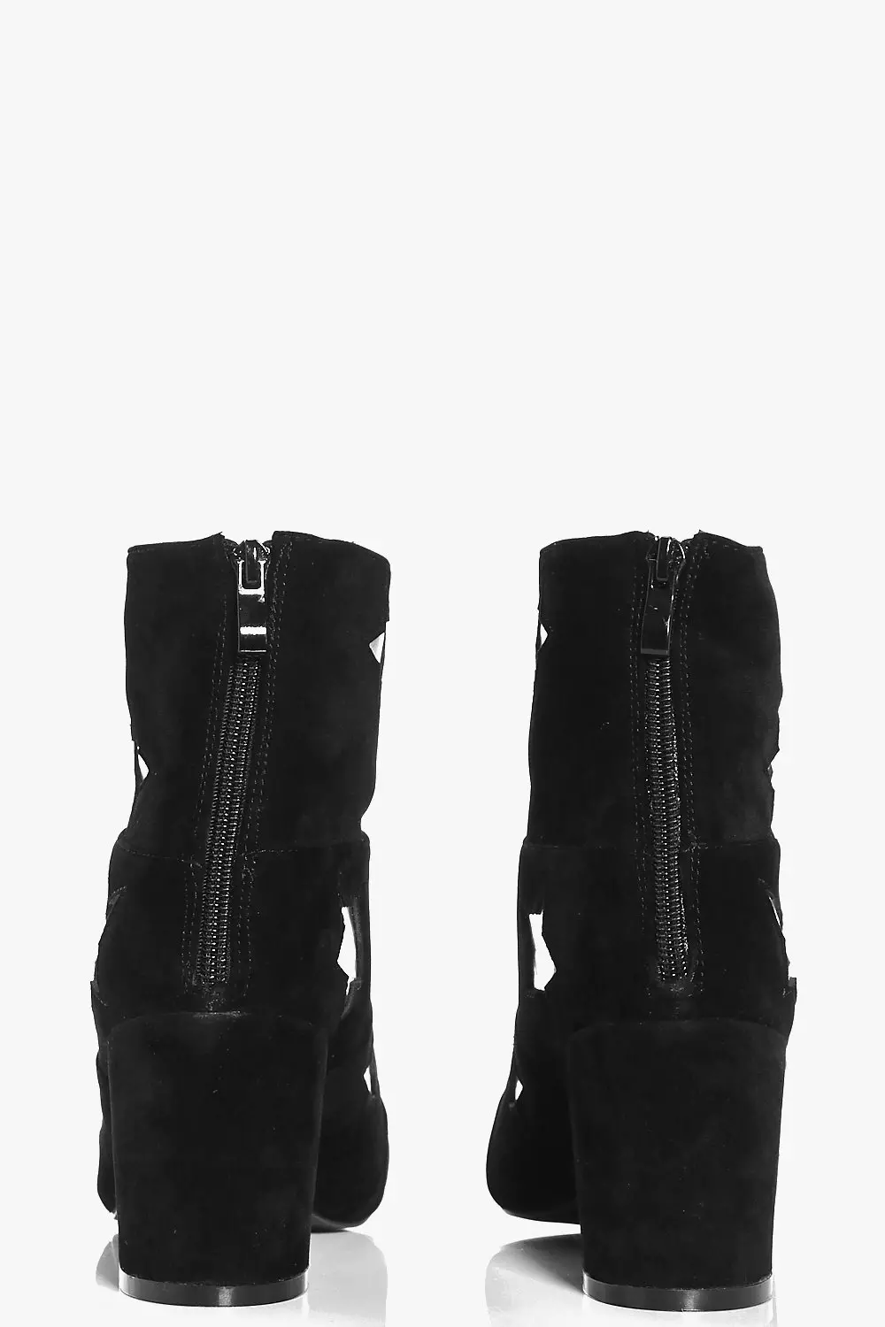 Black Frances Star Detail Block Heel Boot alternative image