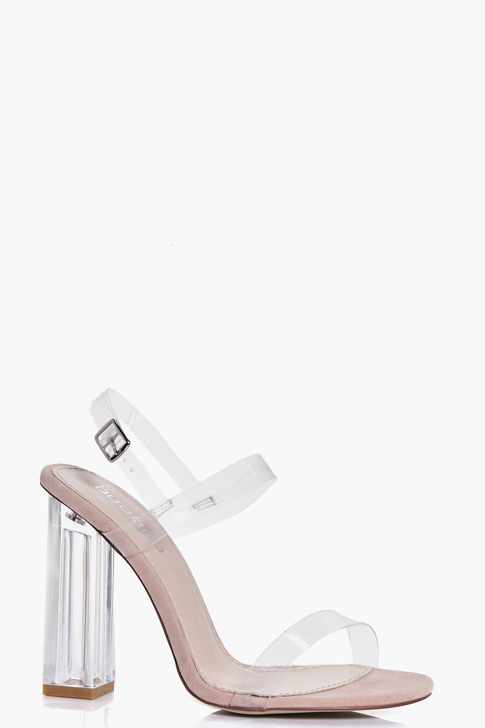 boohoo clear shoes