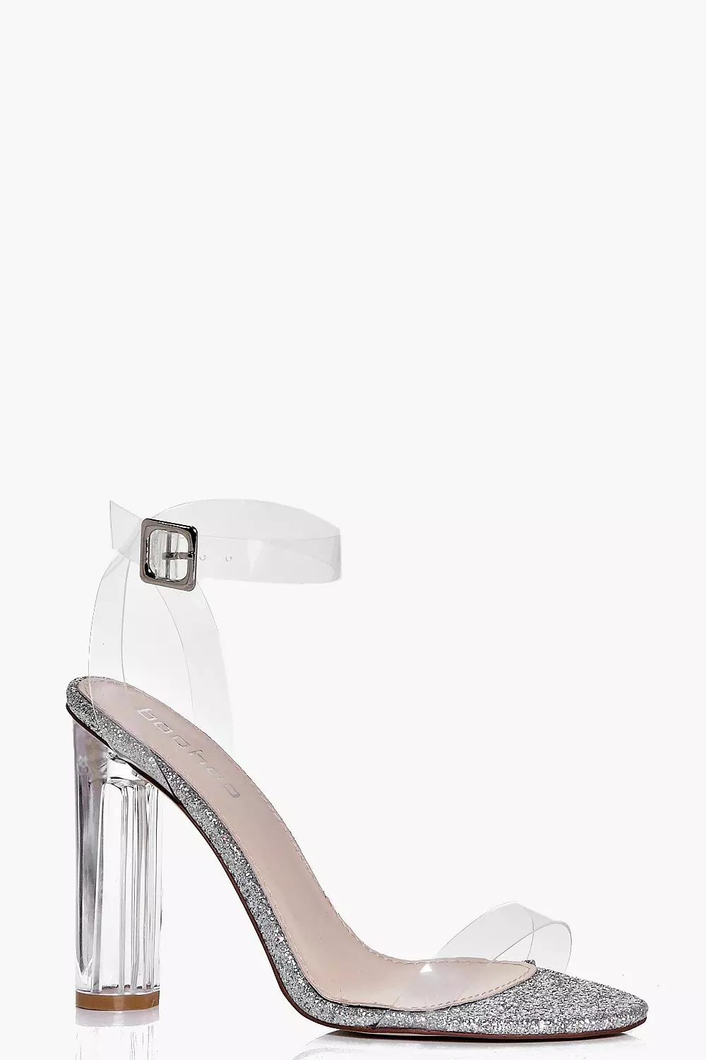 Glitter 2025 clear heels