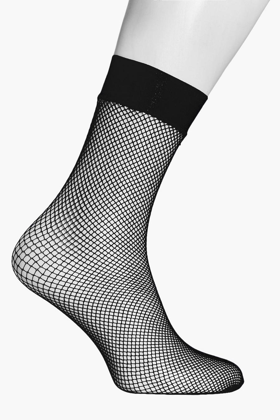 Black Emilia Fishnet Ankle Socks image number 1
