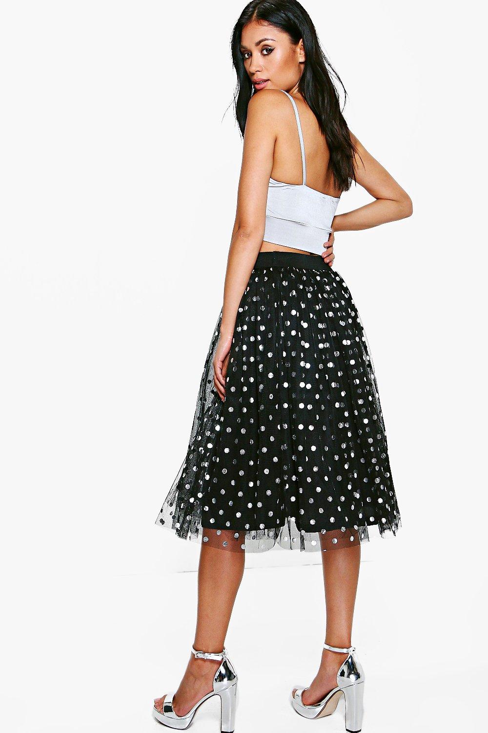 Black tulle skirt boohoo best sale