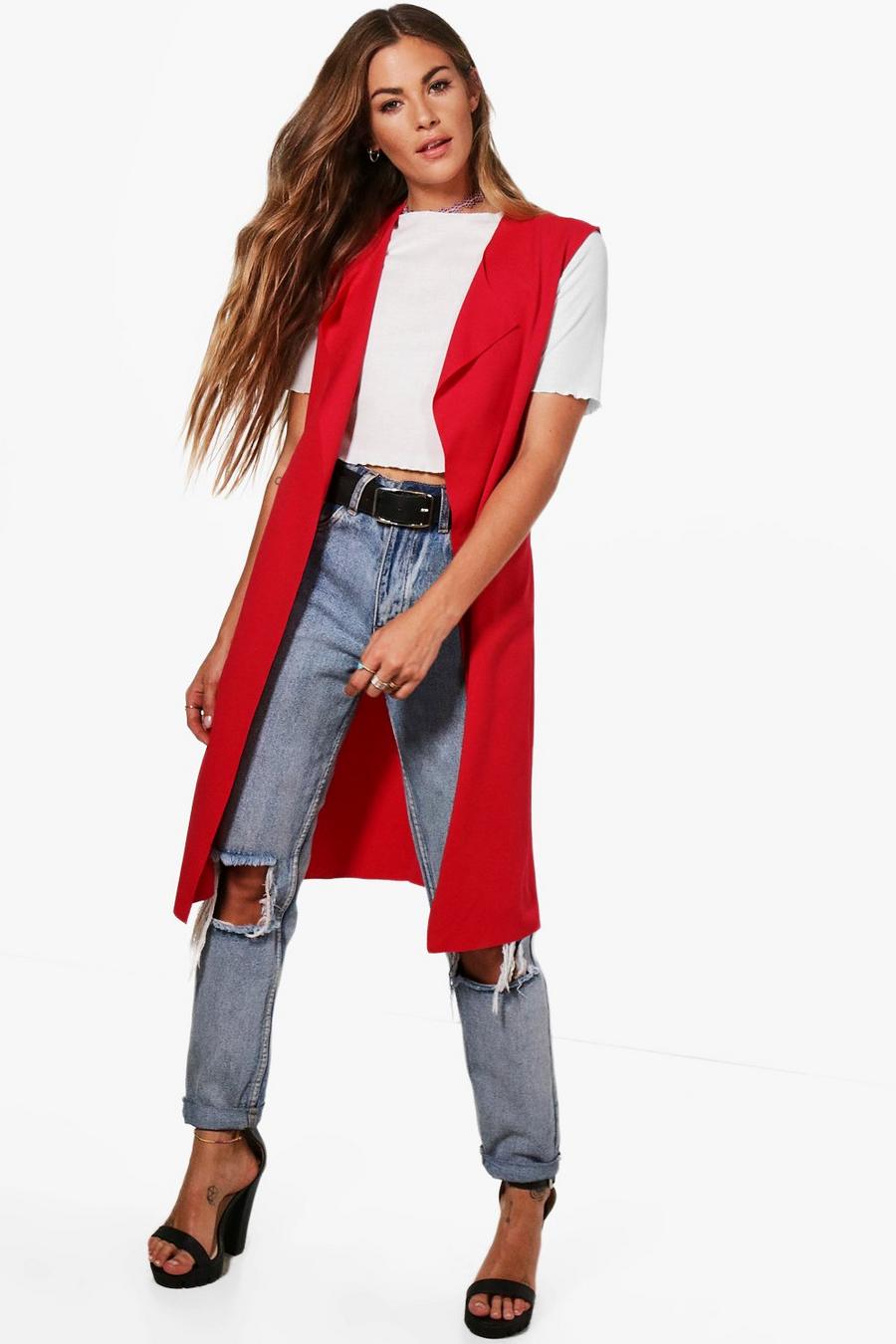 Sleeveless Belted Duster image number 1