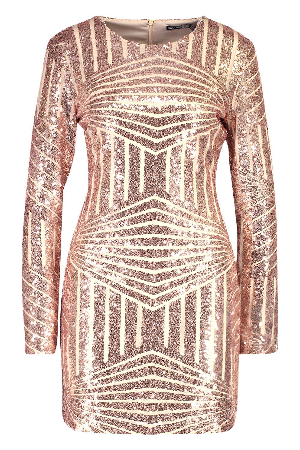 boutique sequin mesh bodycon dress