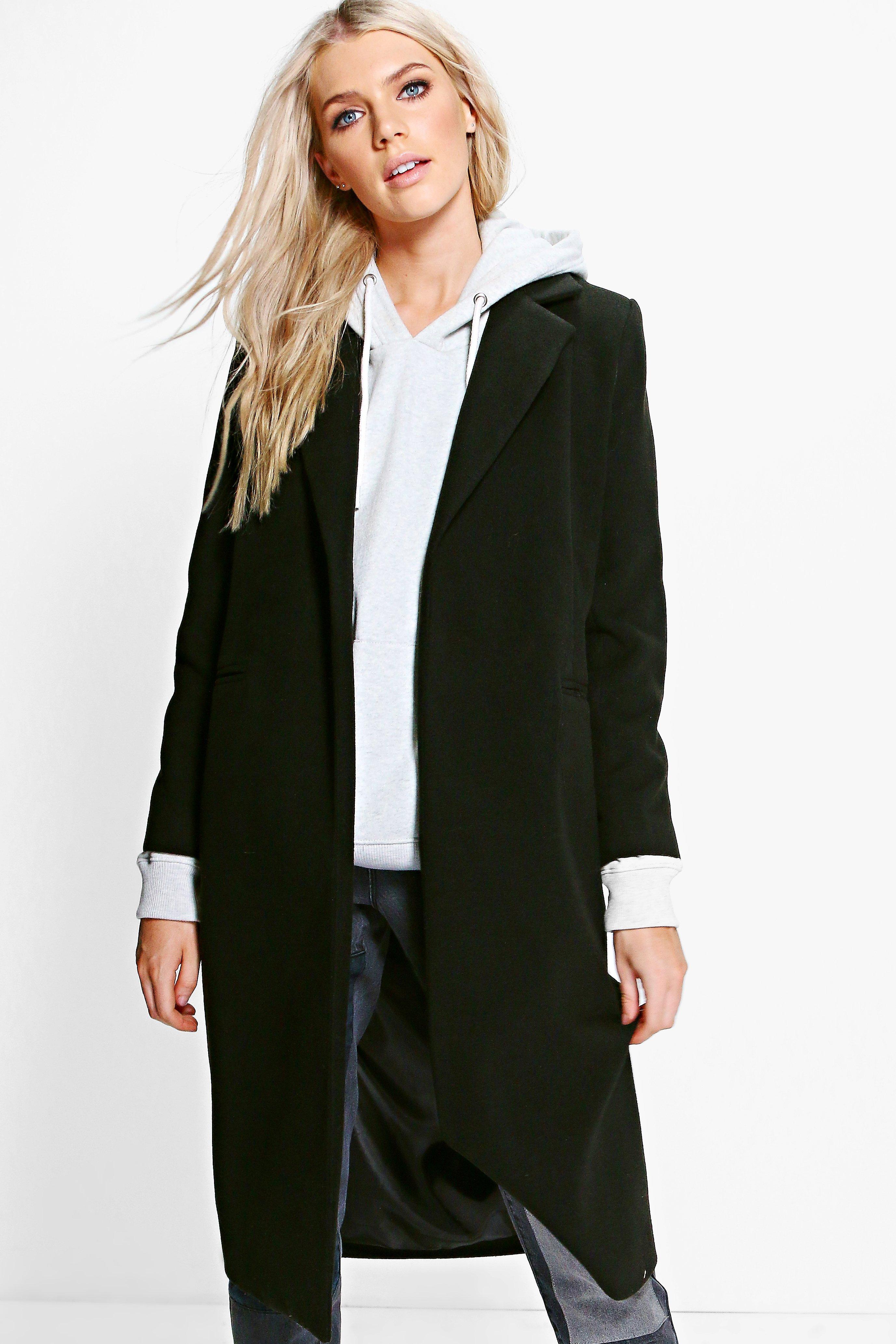 Long black outlet tailored coat