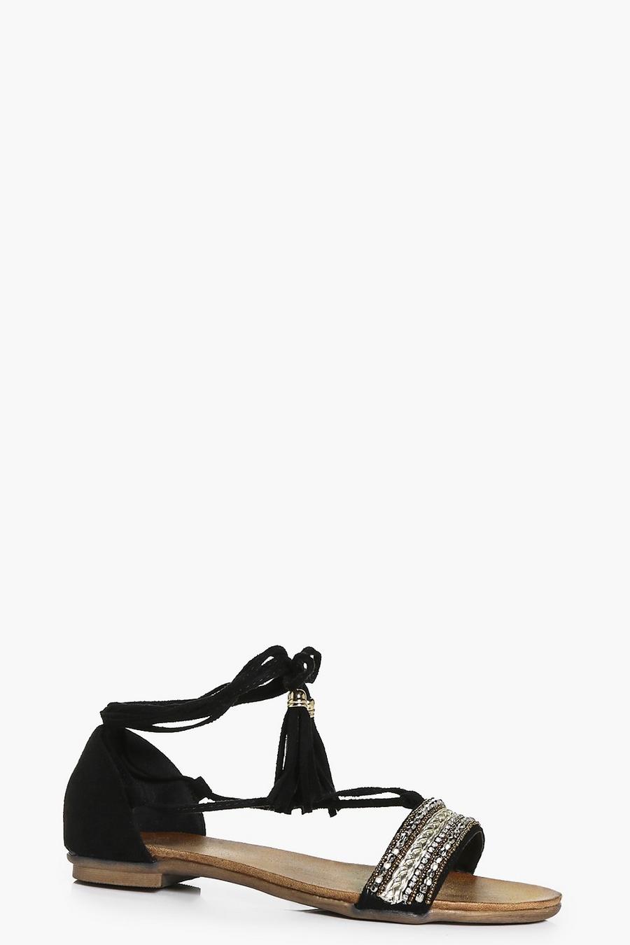 Black Esme New Tassel Sandal image number 1