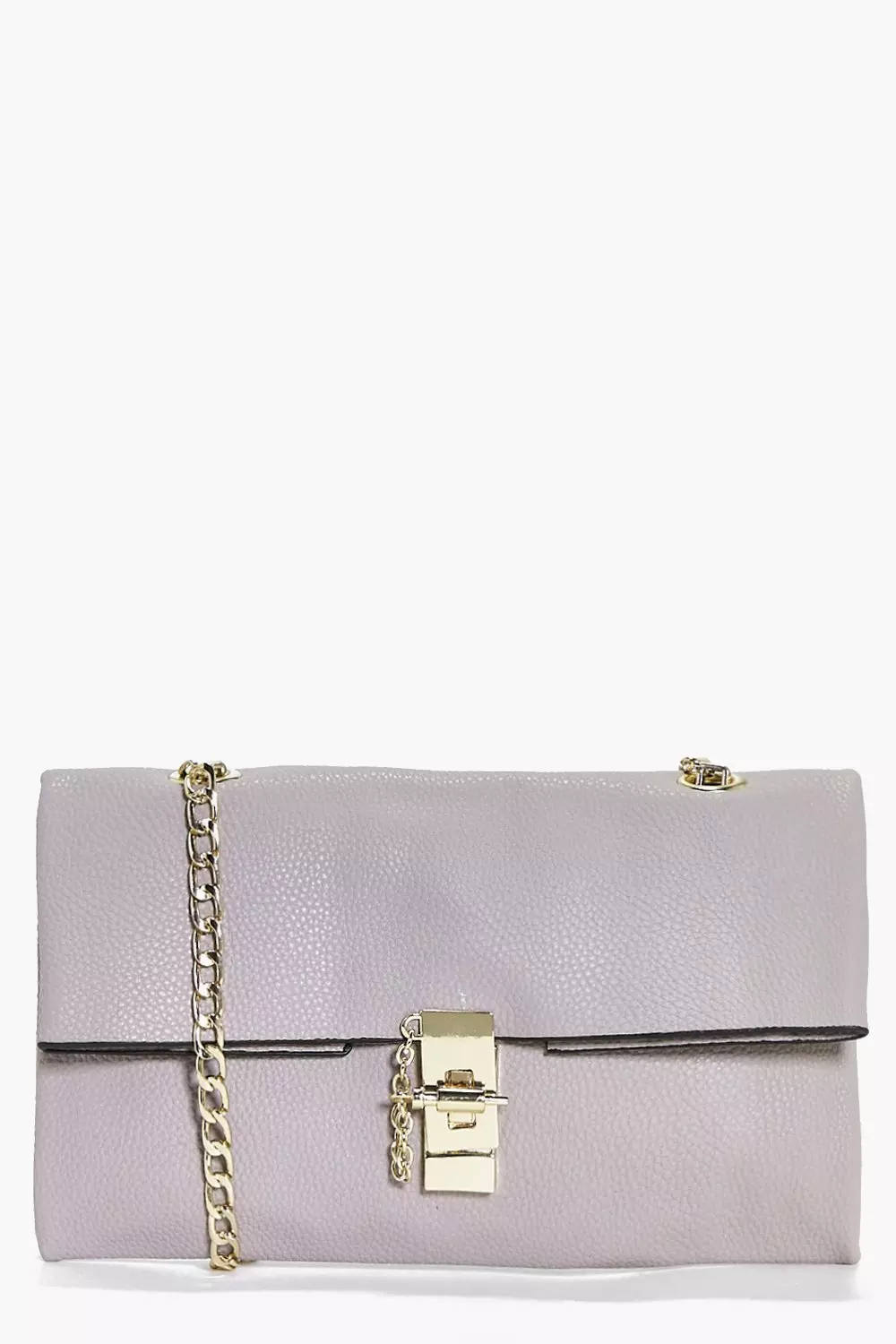 Grey Julia Turn Lock Chain Strap Clutch Bag alternative image