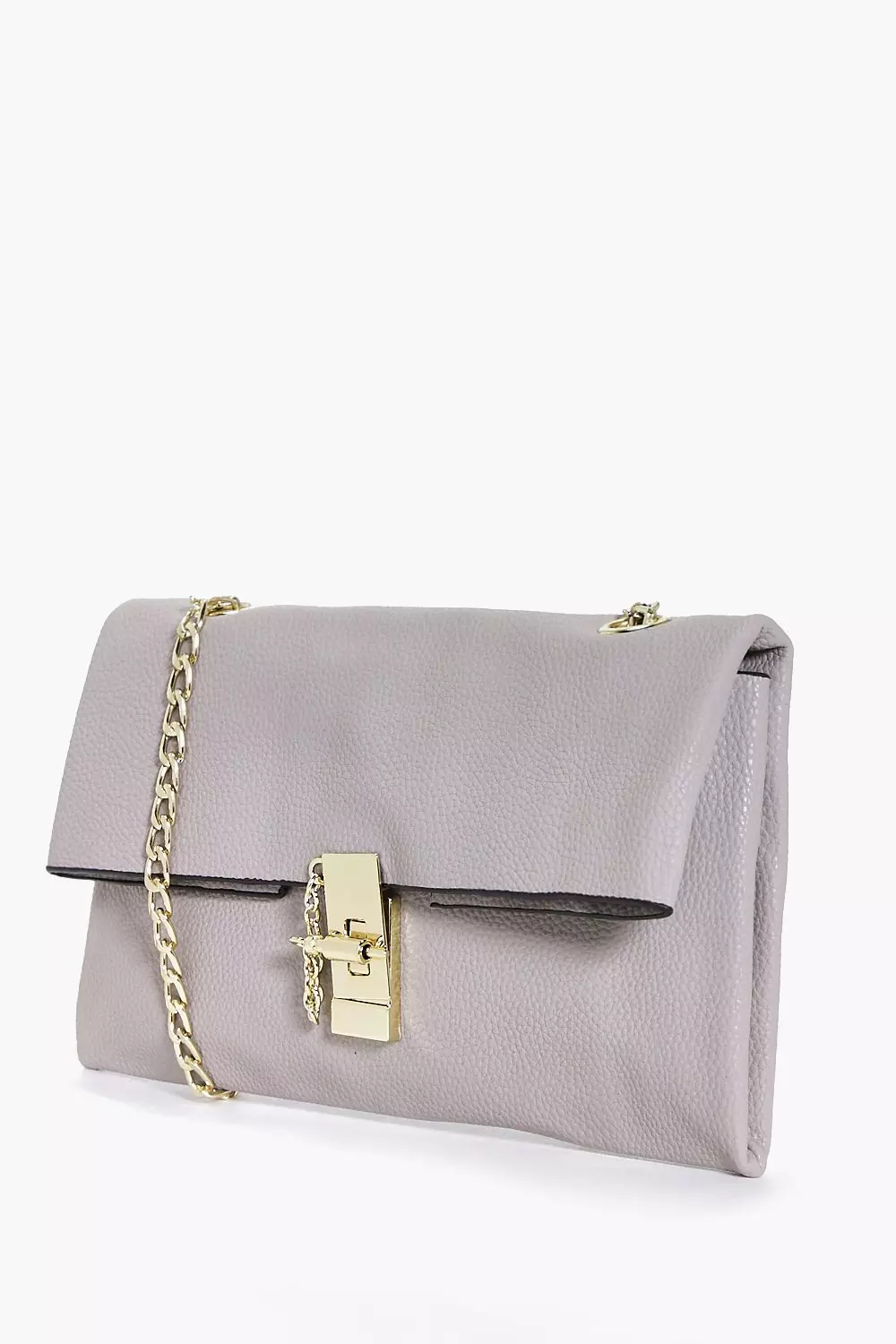 Grey Julia Turn Lock Chain Strap Clutch Bag alternative image