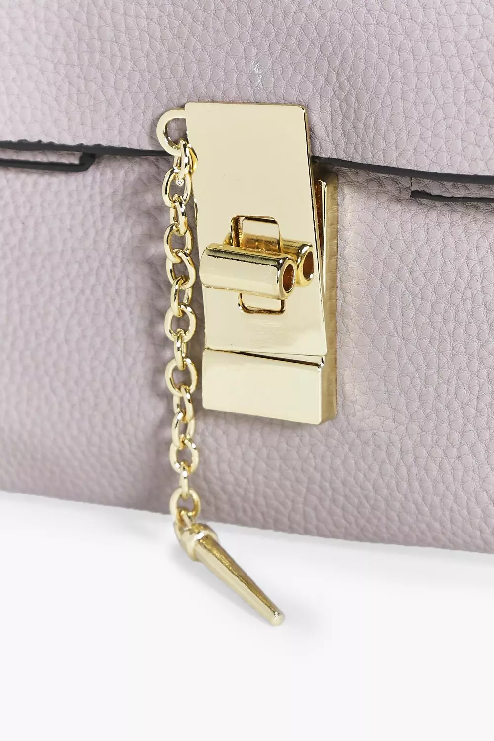 Grey Julia Turn Lock Chain Strap Clutch Bag alternative image