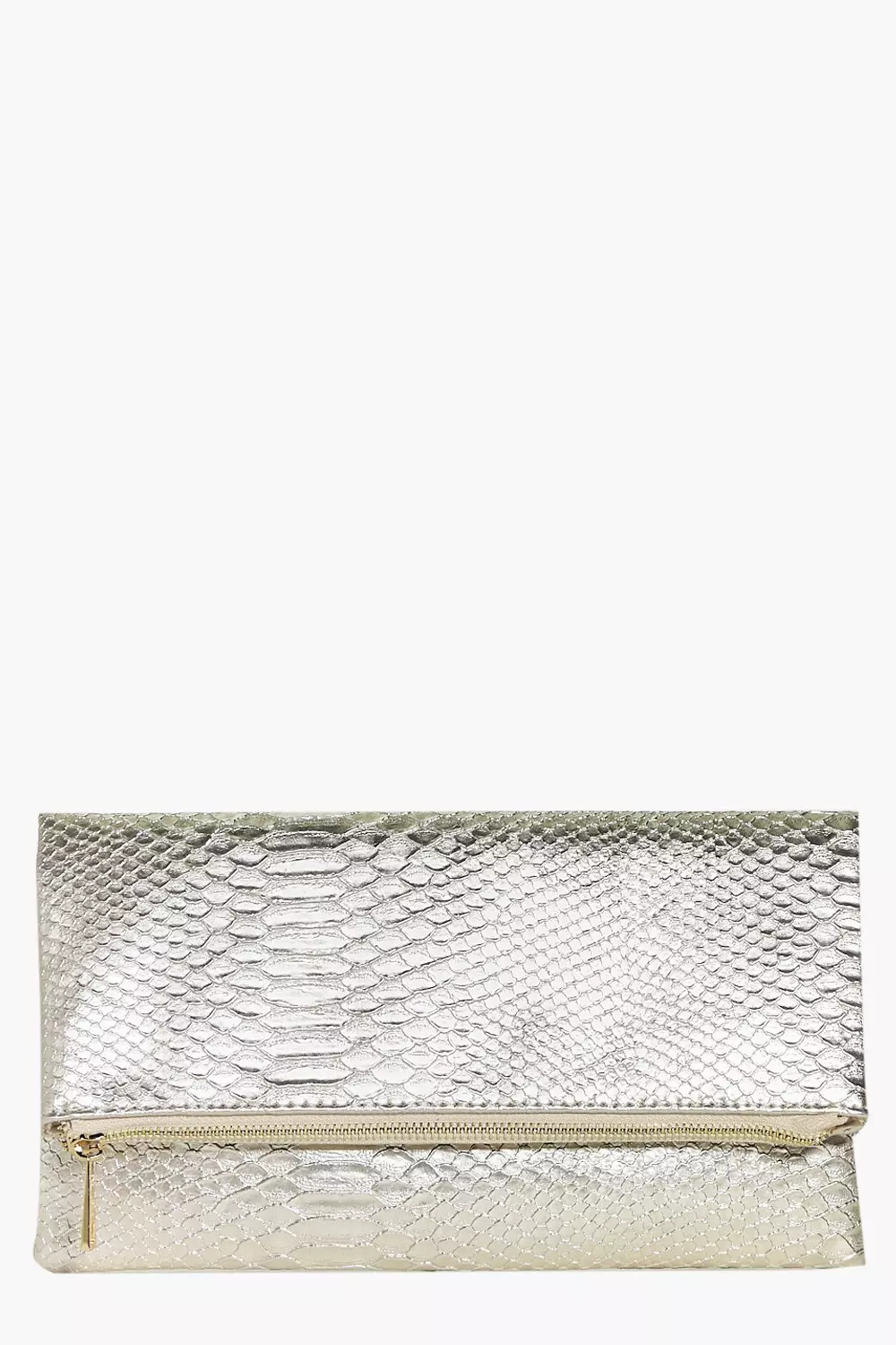 Gold Lara Snake Effect Fold Over Clutch Bag alternative image