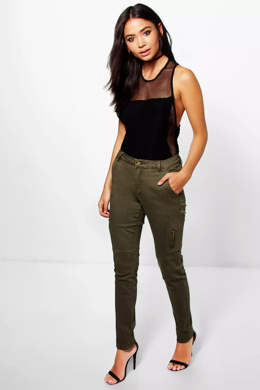 Khaki utility best sale skinny jeans