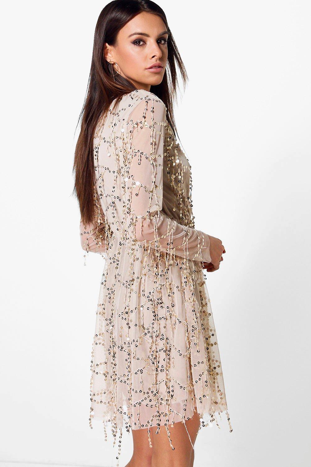 Dana wrap mini store dress