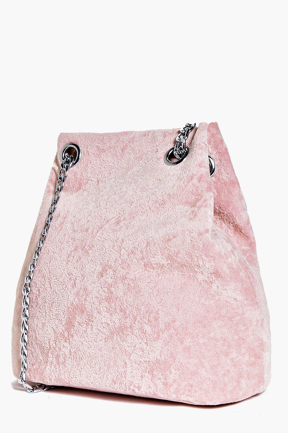 crushed velvet handbag