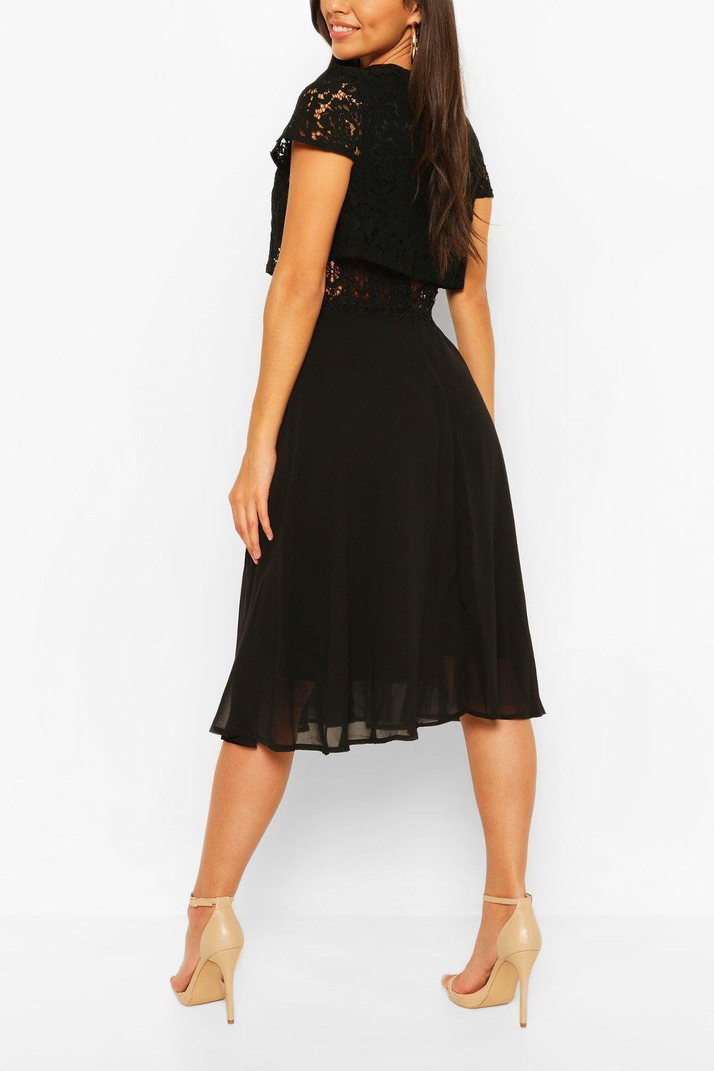 chiffon skater dress