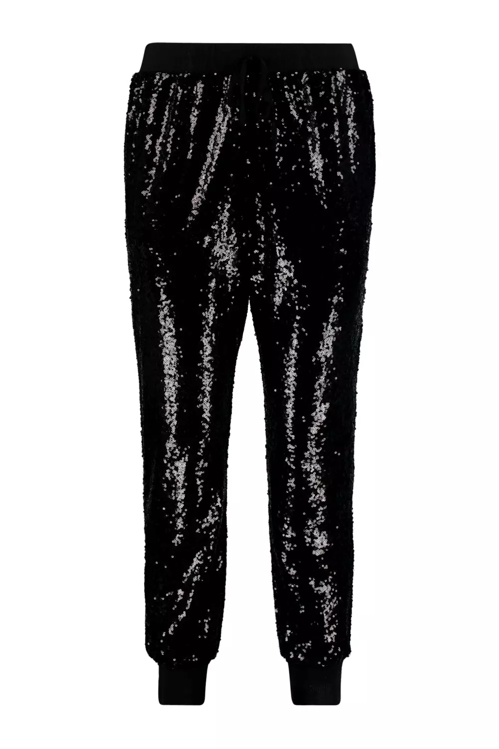 Black Savannah All Over Sequin Relaxed Joggers alternative image
