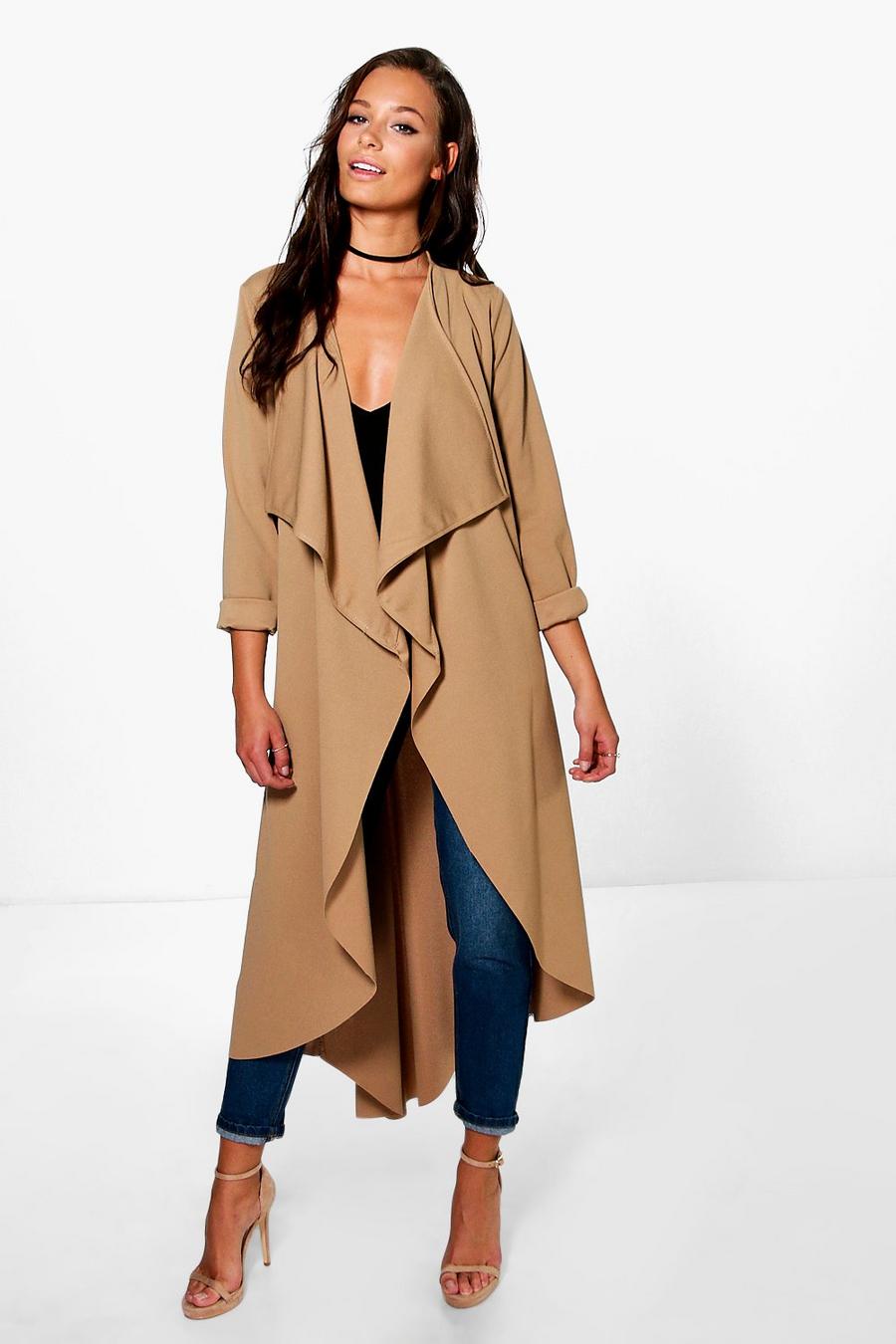 Camel beige Waterfall Duster image number 1