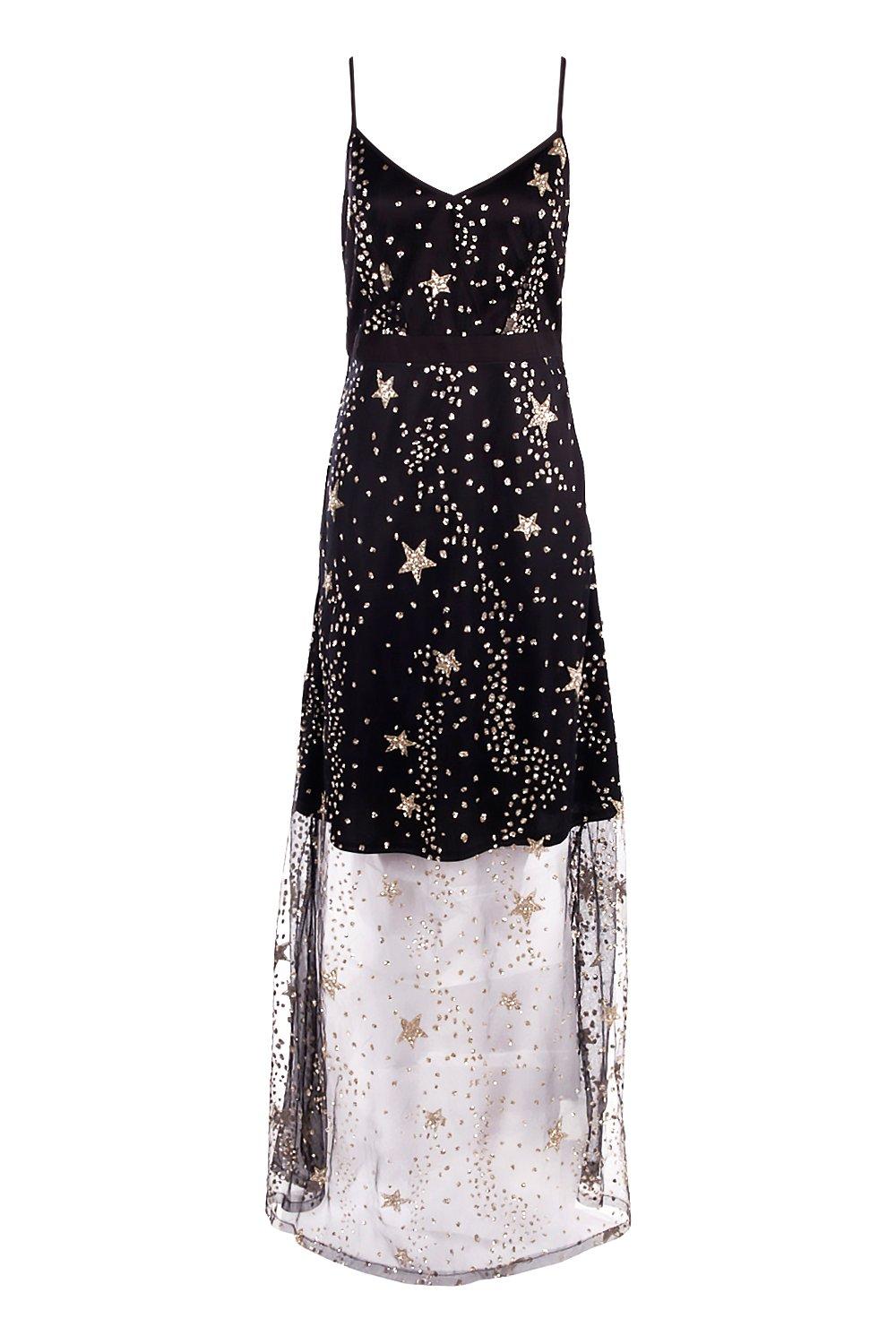 boohoo constellation dress