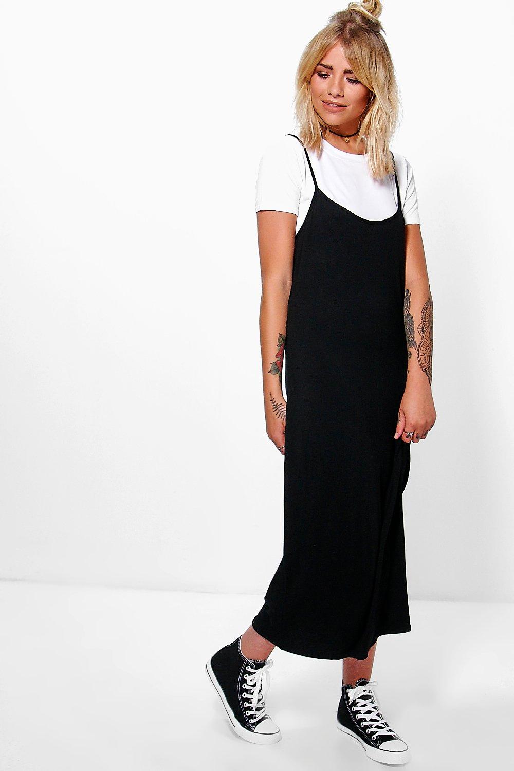 cami slip midi dress