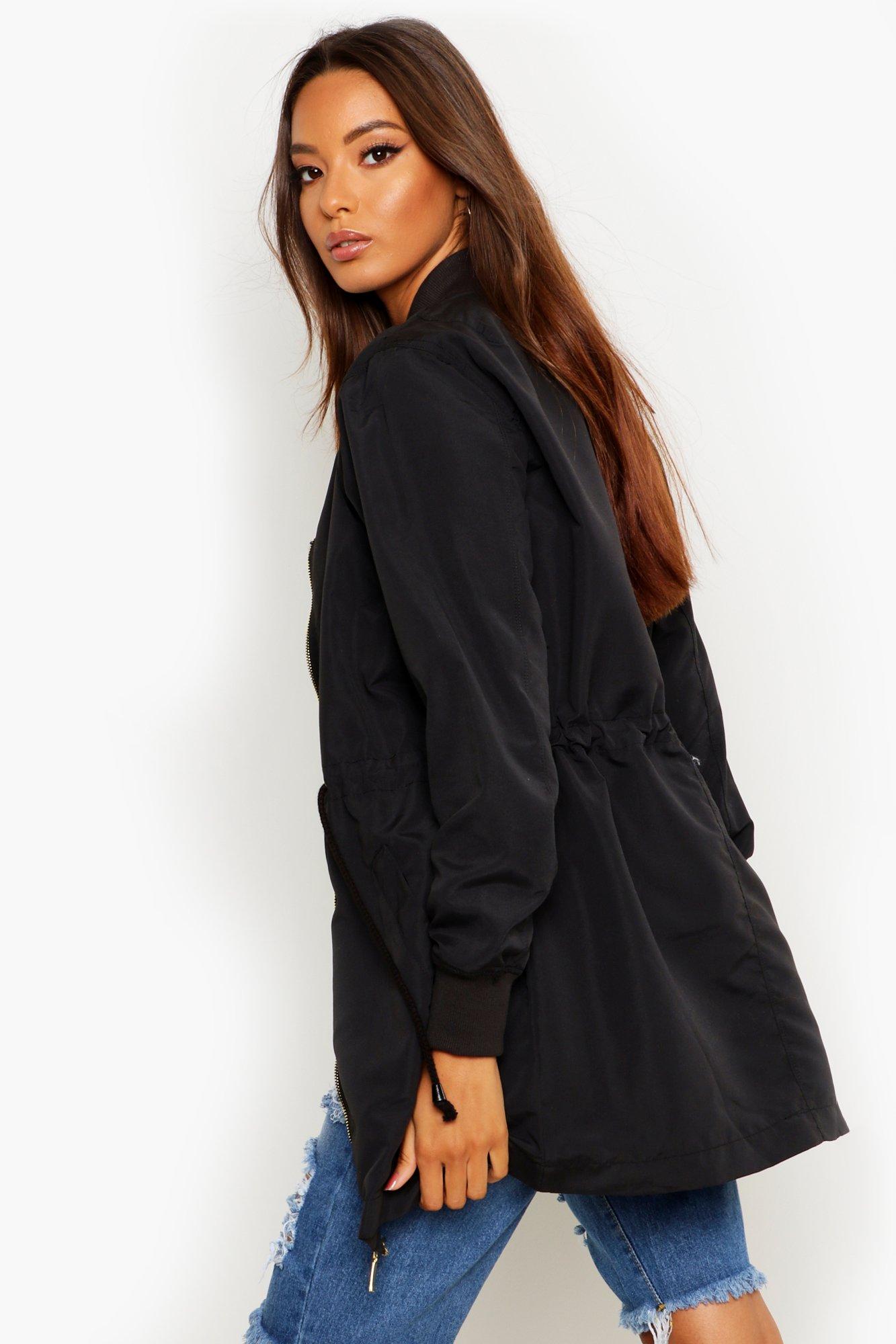 Long discount bomber femme