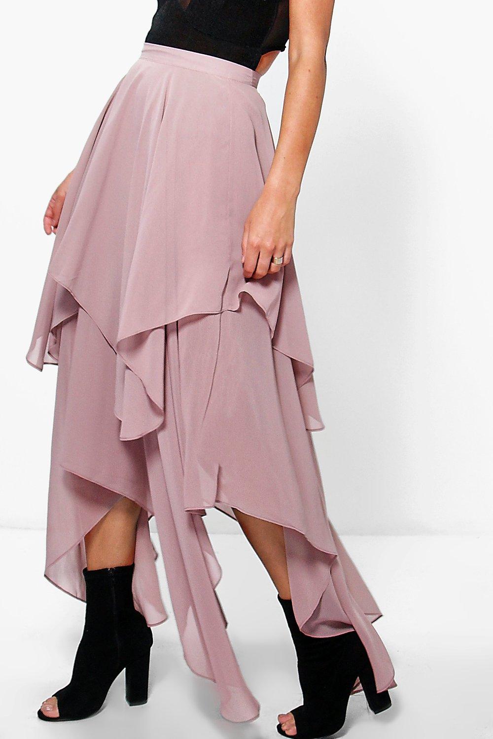 High low 2025 skirt chiffon