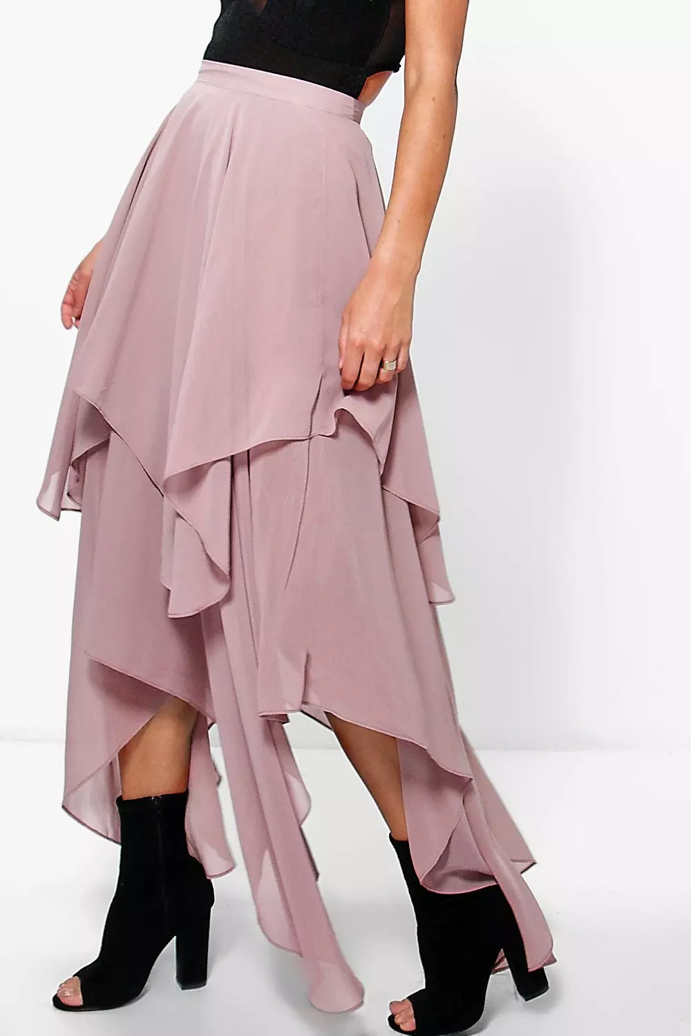 Chiffon hi 2025 lo maxi skirt