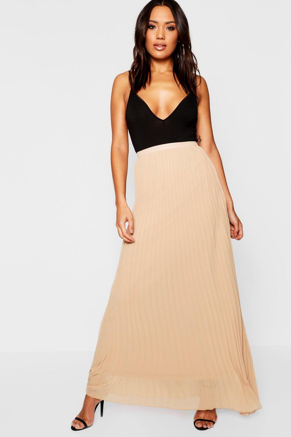 camel maxi skirt