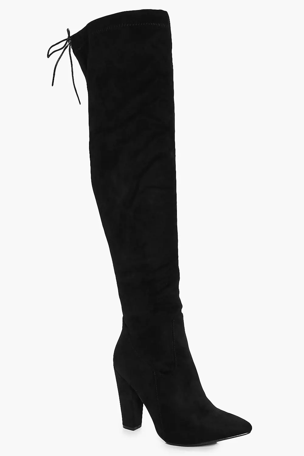 Black Tia Wide Fit Over The Knee Block Heel Boot alternative image