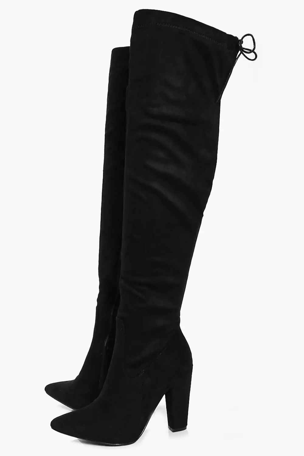 Black Tia Wide Fit Over The Knee Block Heel Boot alternative image