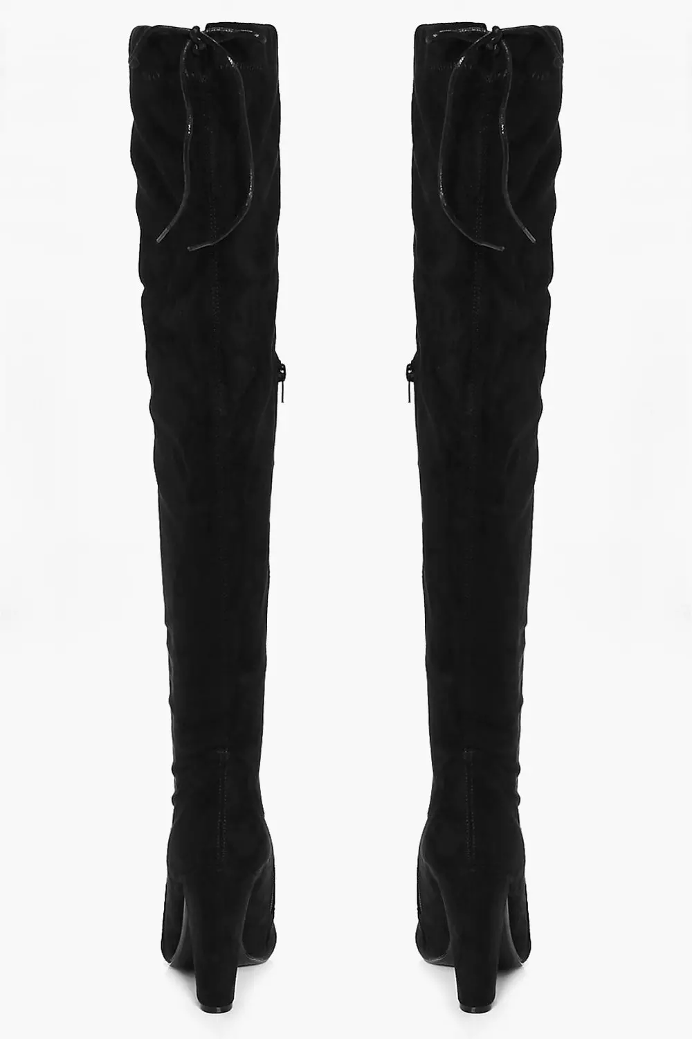 Black Tia Wide Fit Over The Knee Block Heel Boot alternative image